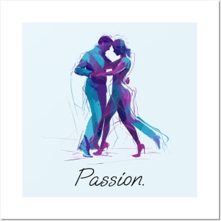 Couple Dancing With Passion Posters and Art